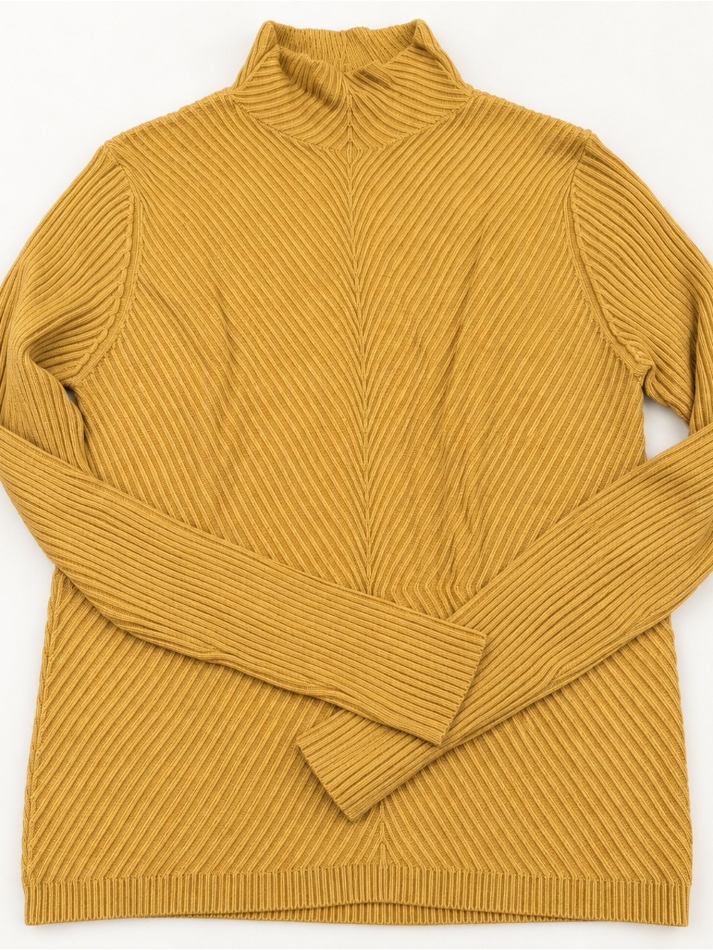 Etcetera Mustard Ribbed Turtleneck Sweater